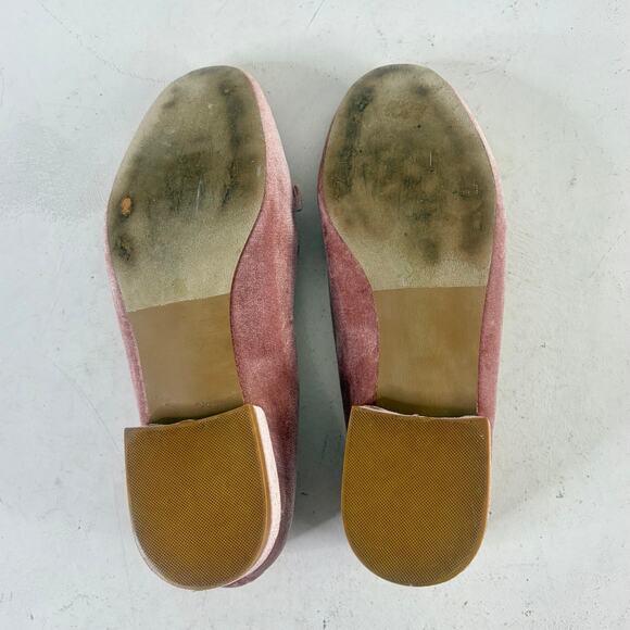 ^_^ Steve Madden Pawly Pink Velvet Horsebit Loafers Sz 8 - Picture 7 of 8